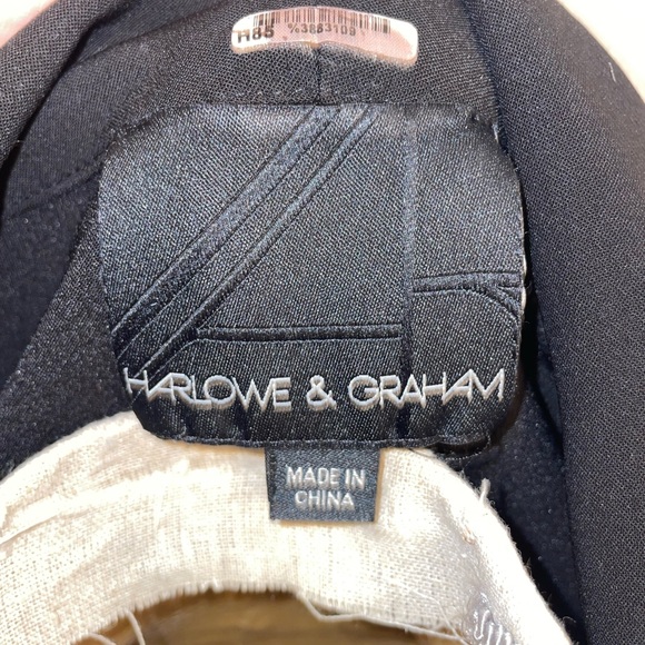 Harlowe & Graham Womens Small Black Jacket Blazer - Picture 4 of 5